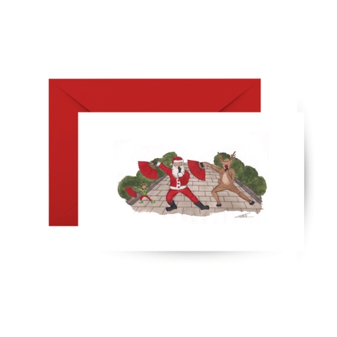 LAURIE DRAWS - ‘ Holly Dance' CHRISTMAS Card