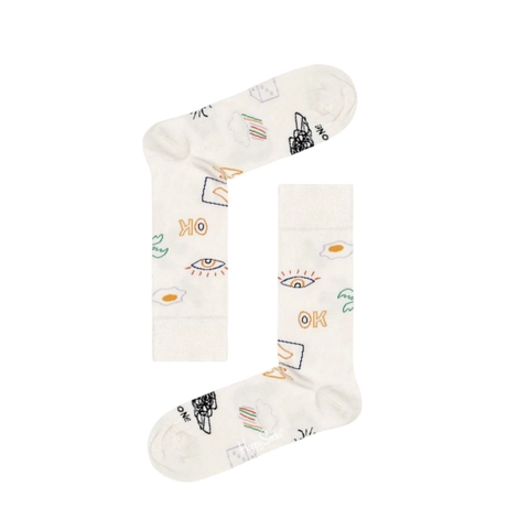 CREW SOCKS - Colorful Doodle