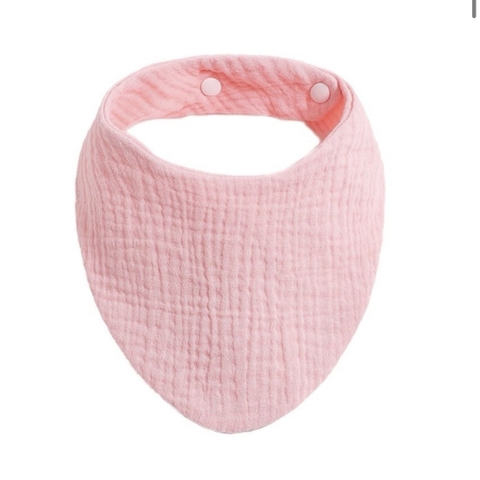 Muslin Bibs for Babies in Light Pink
