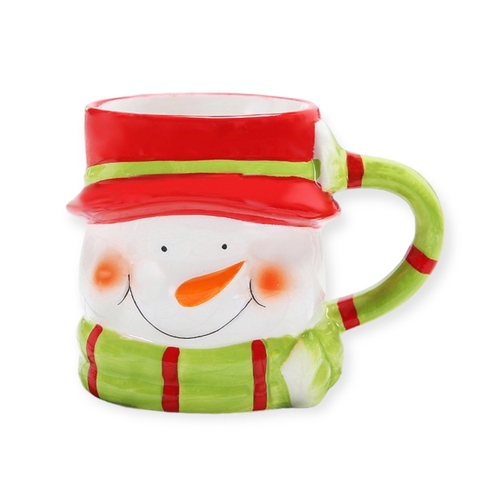CHRISTMAS - Ceramic Short Mug in Snowman