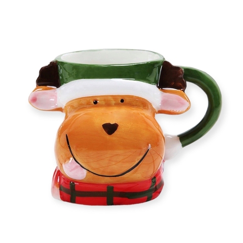 CHRISTMAS - Ceramic Short Mug in Reindeer