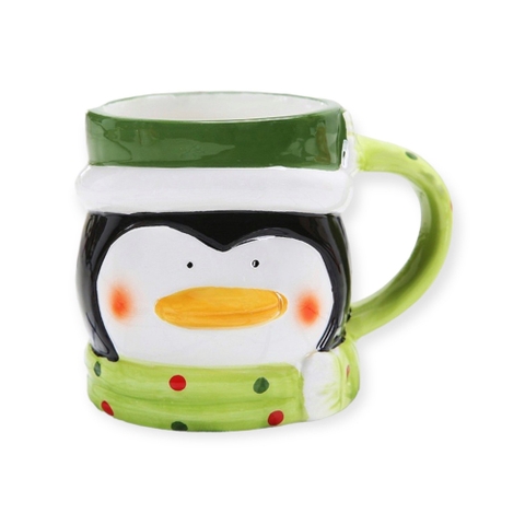 CHRISTMAS - Ceramic Short Mug in Penguin