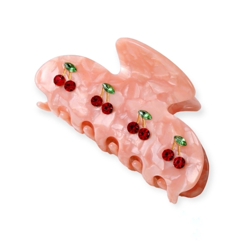 Cherry Hair Claw in Lilac