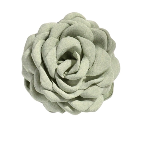Fabric Hair Claw - Flower In Mint