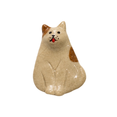 LINDO CRAFTS - Brown Spot Dog Ceramic Magnet