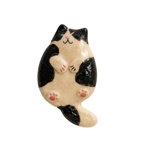 LINDO CRAFTS - Calico Cat Ceramic Magnet