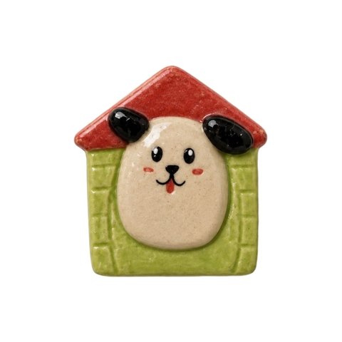 LINDO CRAFTS - Dog House Ceramic Magnet