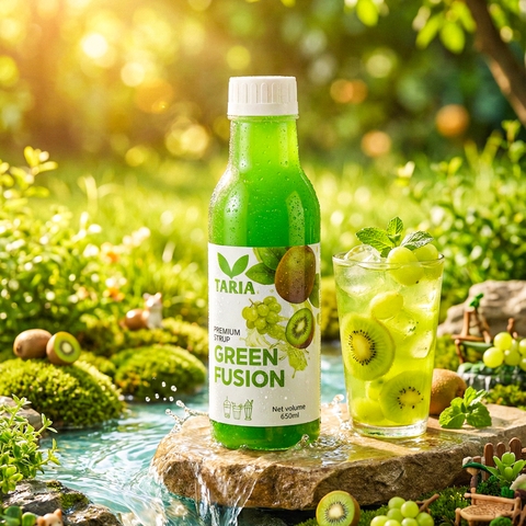 Syrup Kiwi Nho Xanh – Syrup Green Fusion Taria (650 ml)