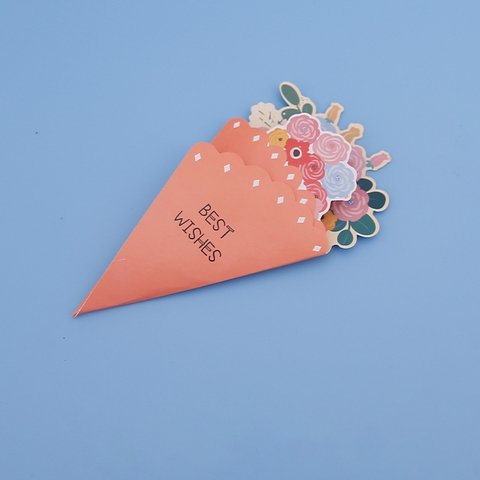 Combo 10 Thiệp Giấy Hình Bó Hoa Trang Trí, Thiệp Viết Lời Nhắn Nhỏ Gọn, Phong Cách Nhẹ Nhàng