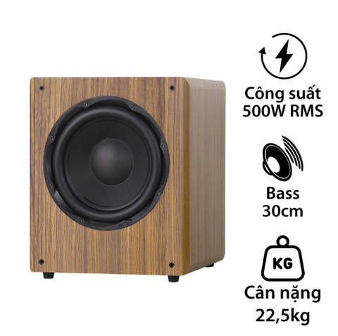 Loa sub Kadma SU30 (Bass 30cm, 500W, Độ nhạy 86dB, RCA)