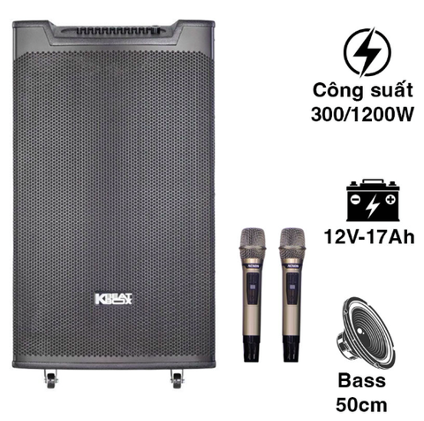 Loa Acnos Top 530, Bass 50cm, Công Suất 300W, Bluetooth, 2 Tay Micro
