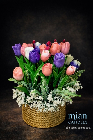BLOOM COLLECTION – Bình Hoa Sáp Thơm Tulip Spring Garden