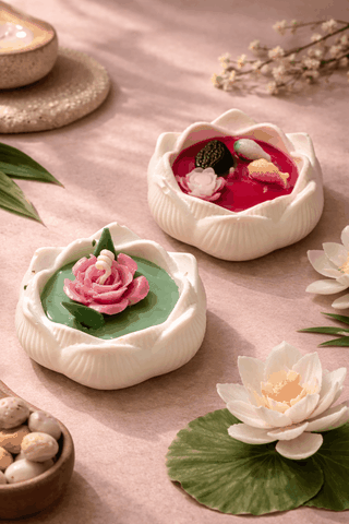 Nến Cốc Thạch Cao Hình Hoa Sen
