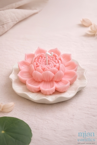 LIÊN HƯƠNG- Nến thơm Hoa Sen nở và đế