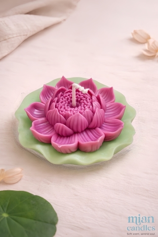 LIÊN HƯƠNG- Nến thơm Hoa Sen nở và đế