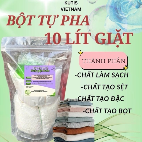 [Kutis Vietnam] (Loại thường) Bột Pha 10 Lít Nước Giặt Tự Pha Làm Sạch Tiết Kiệm Cho Gia Đình Quán Ăn Nhà Hàng An T oàn Cho Da Tay