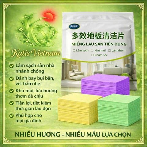 [1 túi 30 miếng lau sàn] Miếng lau sàn hoà tan nhanh trong nước dùng để lau sàn,khử mùi làm sạch sàn,tiết kiệm chi phí (Nhiều hương chọn lựa)