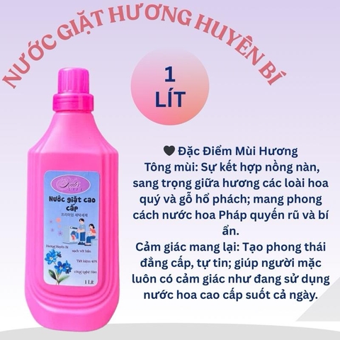 (Công Thức Mới) 1 lít Giặt Lưu Hương 72h hương tự chọn làm sạch sâu thơm lâu-thơm dai bền bỉ,giữ sợi vải mềm mịn,diệt khử khuẩn công nghệ mới
