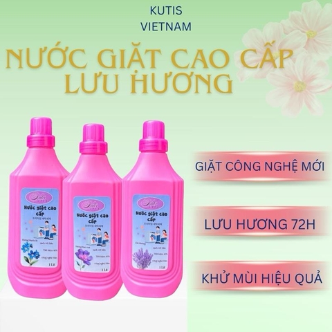 (Công Thức Mới) 1 lít Giặt Lưu Hương 72h hương tự chọn làm sạch sâu thơm lâu-thơm dai bền bỉ,giữ sợi vải mềm mịn,diệt khử khuẩn công nghệ mới