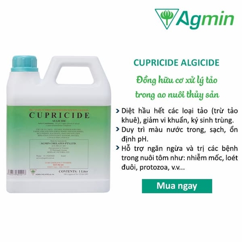 Đồng Hữu Cơ Xử Lý Tảo Ao Nuôi Thủy Sản CUPRICIDE ALGICIDE