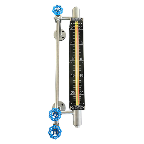 Bicolor quartz glass tube liquid level gauge with lamp level indicator