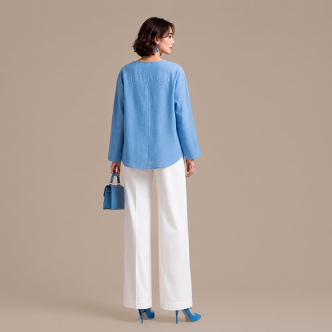 Áo Linen Mentosa Basic Tự Nhiên-AMTS091225L1