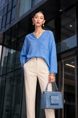 Áo Linen Mentosa Basic Tự Nhiên-AMTS091225L1