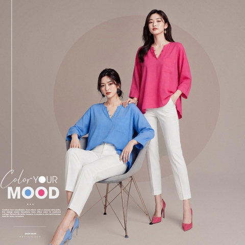 Áo Linen Mentosa Basic Tự Nhiên-AMTS091225L1