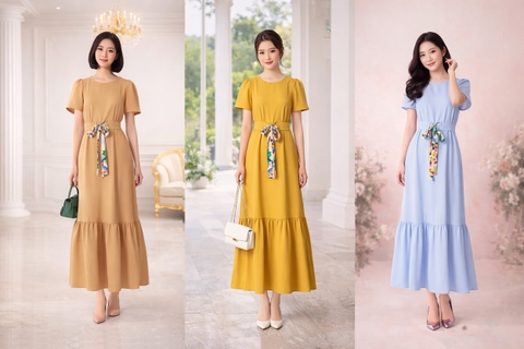 Đầm Maxi Katosa Mắc Cáo Hoa-TPSXD240623