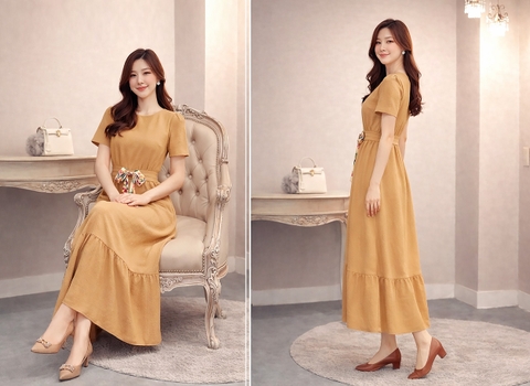 Đầm Maxi Katosa Mắc Cáo Hoa-TPSXD240623