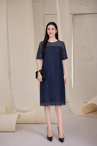 Đầm Katosa Suông Ren Chân Bông-KTS32004242