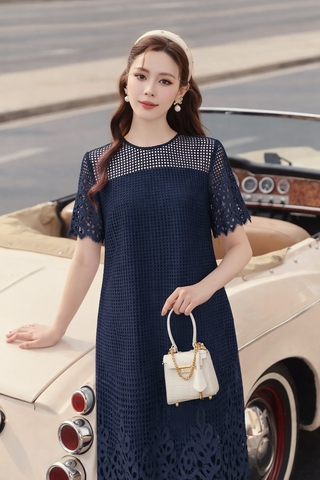 Đầm Katosa Suông Ren Chân Bông-KTS32004242