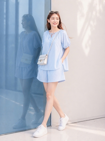 Set Raplang Cotton Kẻ Sọc-ATL2270325L2
