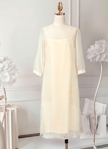 Set Đầm Midi Hai Lớp Organza-DMTS071125L1