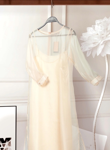 Set Đầm Midi Hai Lớp Organza-DMTS071125L1