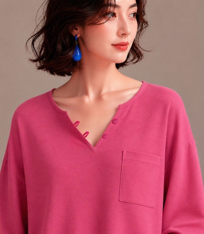 Áo Linen Mentosa Basic Tự Nhiên-AMTS091225L1
