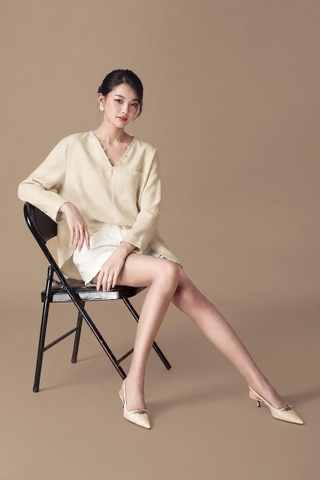Áo Linen Mentosa Basic Tự Nhiên-AMTS091225L1