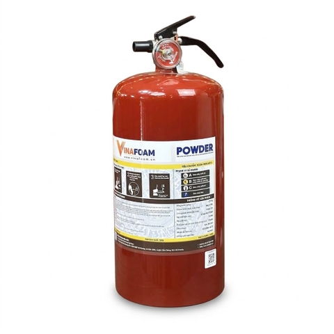 Bình chữa cháy Bột - ABC 2Kg (Có Kiểm Định) - Loại Xách Tay | CMP-2 VinaFoam - VN