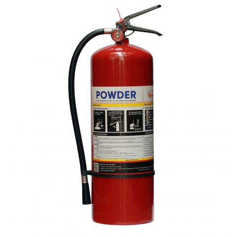 Bình chữa cháy Bột - ABC 8Kg (Có Kiểm Định) - Loại Xách Tay | MP-8 VinaFoam - VN