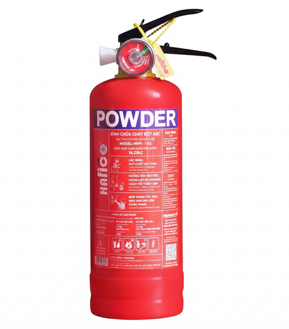Bình chữa cháy Bột ABC 1Kg (Có Kiểm Định) - Loại Xách Tay  | HFP1 HaFiCo - VN