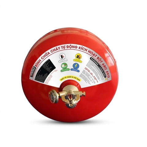 Bình chữa cháy Bột ABC 6kg (Có Kiểm Định) - Loại Cầu Treo Tự Động   | TMK-VJ- ABC/AUTO6kg Tomoken - Japan