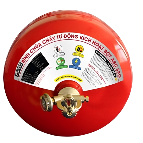 Bình chữa cháy Bột ABC 8kg (Có Kiểm Định) - Loại Cầu Treo Tự Động   | TMK-VJ- ABC/AUTO8kg Tomoken - Japan