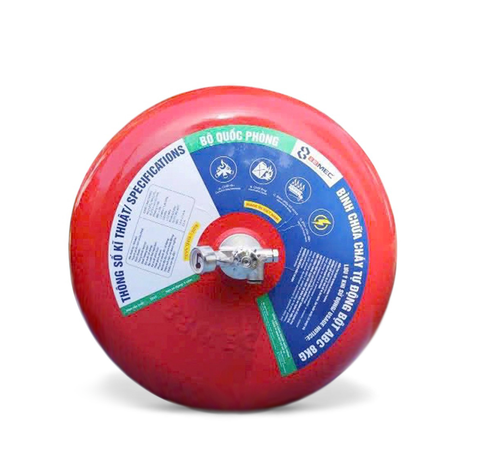 Bình chữa cháy Bột ABC 8kg (Có Kiểm Định) - Loại Cầu Treo Tự Động | 83MEC/ABC/TD8KG Z183 BQP - VN