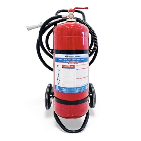 Bình chữa cháy Bột ABC 35kg (Có Kiểm Định) - Loại Xe Đẩy  | SH.AP35 Sông Hồng - VN