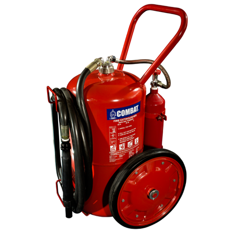 Bình chữa cháy Bột ABC 50kg (Có Kiểm Định) - Loại Xe Đẩy  | C-50ATC Combat - Singapore