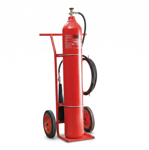 Bình chữa cháy Khí MT - CO2 45 Kg (Có Kiểm Định) - Loại Xe Đẩy  | FEX079-CS-450-RD SRI Malaysia