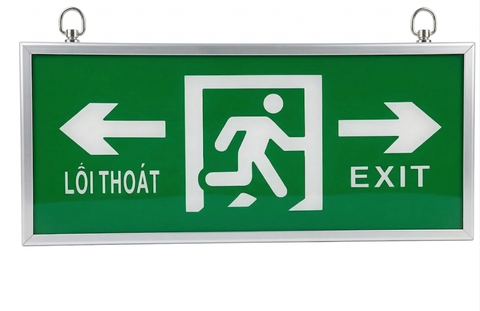 Đèn báo Exit Loại 2 Mặt Chỉ 2 Hướng (Có Kiểm Định) | 1018 GNI