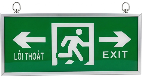 Đèn báo Exit Loại 1 Mặt Chỉ 2 Hướng (Có Kiểm Định) | 1018 GNI