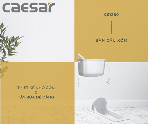 Bồn cầu xổm Caesar C1280