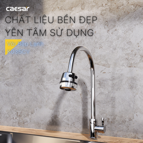 Vòi chậu rửa chén Caesar K035CV nước lạnh